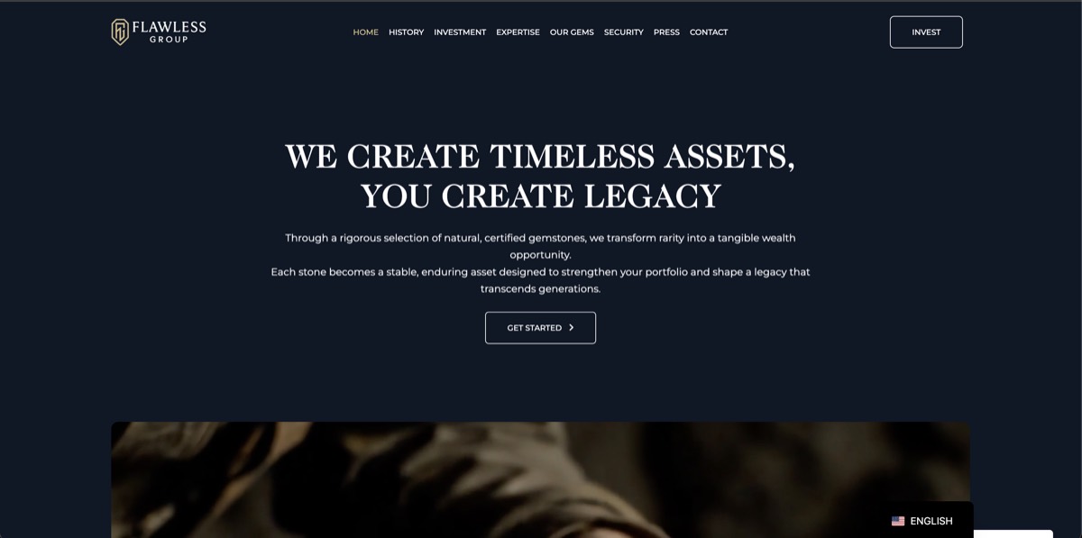 Site internet Flawless Group